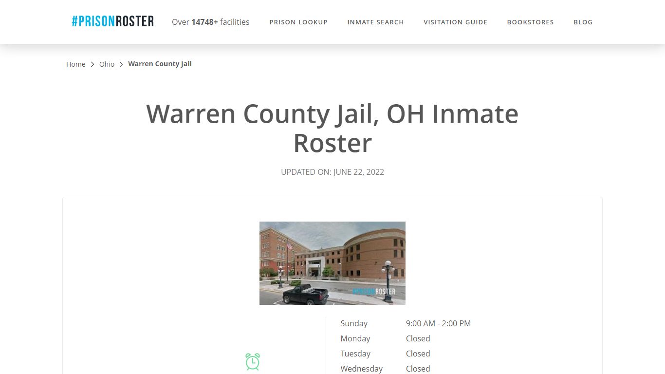 Warren County Jail, OH Inmate Roster - Prisonroster